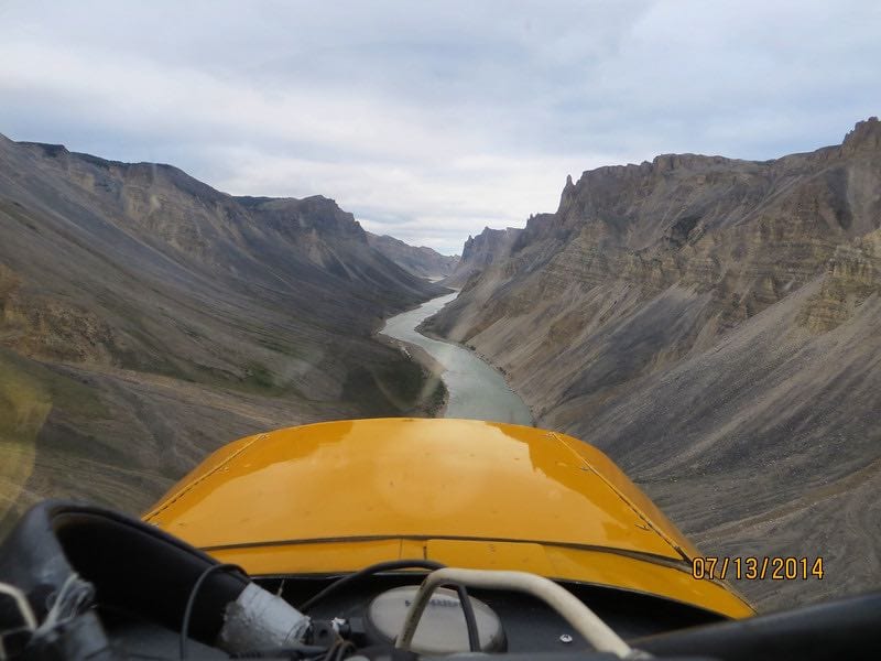 Approximately 80 miles south of the Arctic Circle following the abandoned Canol Pipeline between Norman Wells, NWT and Whitehorse in the Yukon (July 2014).
