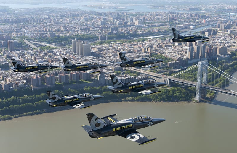 The Breitling Jet Team flies L39C Albatross jets.