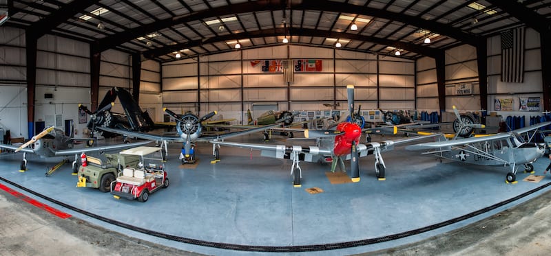 The CAF Dixie Wing hangar in Peachtree City. Photo by Tony Granata.