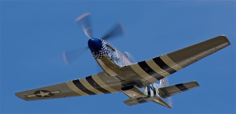 The departing P-51’s made several low passes before heading homeward after the event.