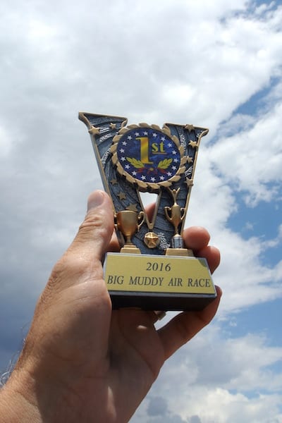 The 2016 Big Muddy Air Race First Place Trophy for FAC6 Class, won by William E. Dubois of Race 53. (Photo by William E. Dubois)