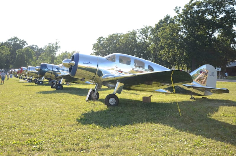 A line of Spartans at AirVenture 2016. (Photo by Bert Reiheld)