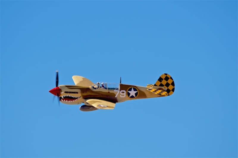 This Curtiss P-40N Kittyhawk is one of approximately 25 flyable P-40s remaining.