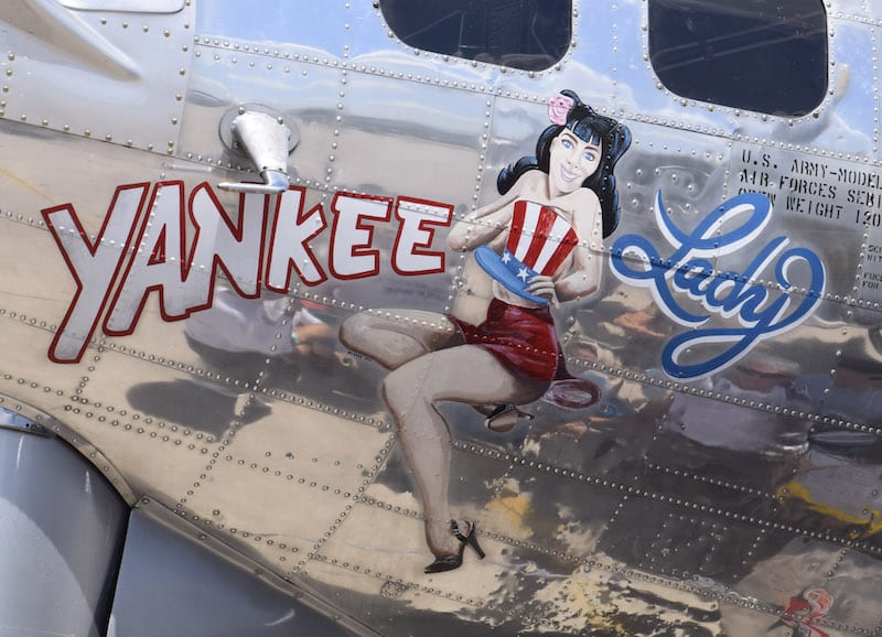 Nose art on the Yankee Lady. 