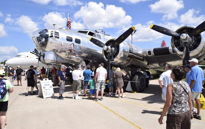 The Yankee Lady B-17G on display at AirVenture.