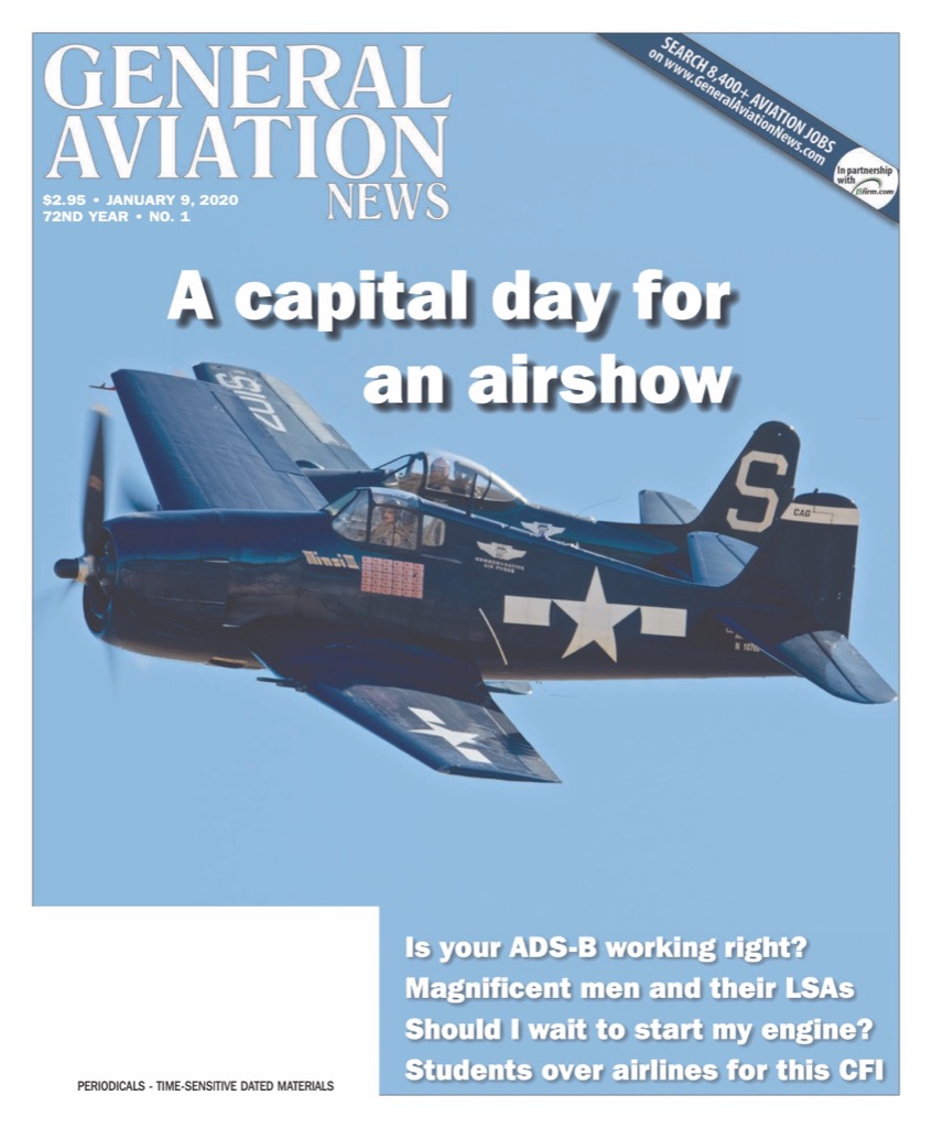 Cover if the January 9, 2020 edition of General Aviation News