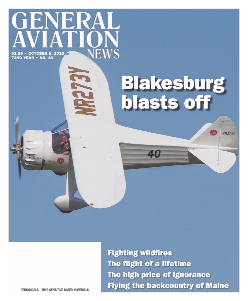 Cover if the October 8, 2020 edition of General Aviation News