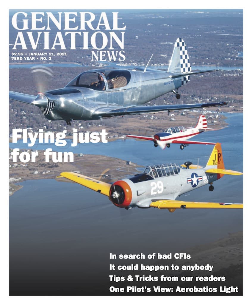 Cover if the January 21, 2021 edition of General Aviation News