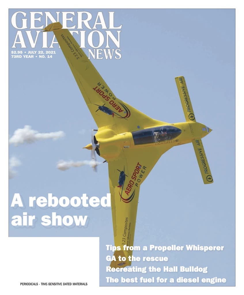 Cover if the July 22, 2021 edition of General Aviation News