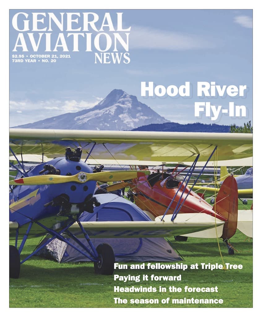 Cover if the October 21, 2021 edition of General Aviation News