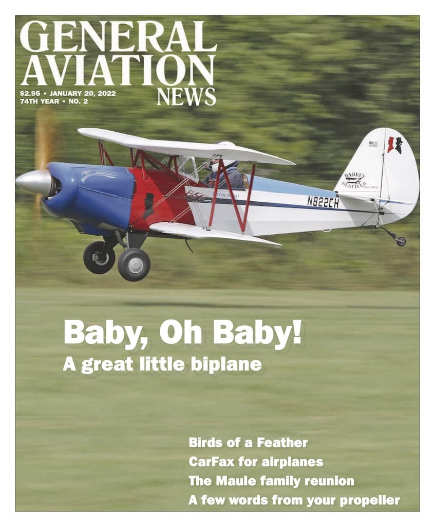 Cover if the January 20, 2022 edition of General Aviation News