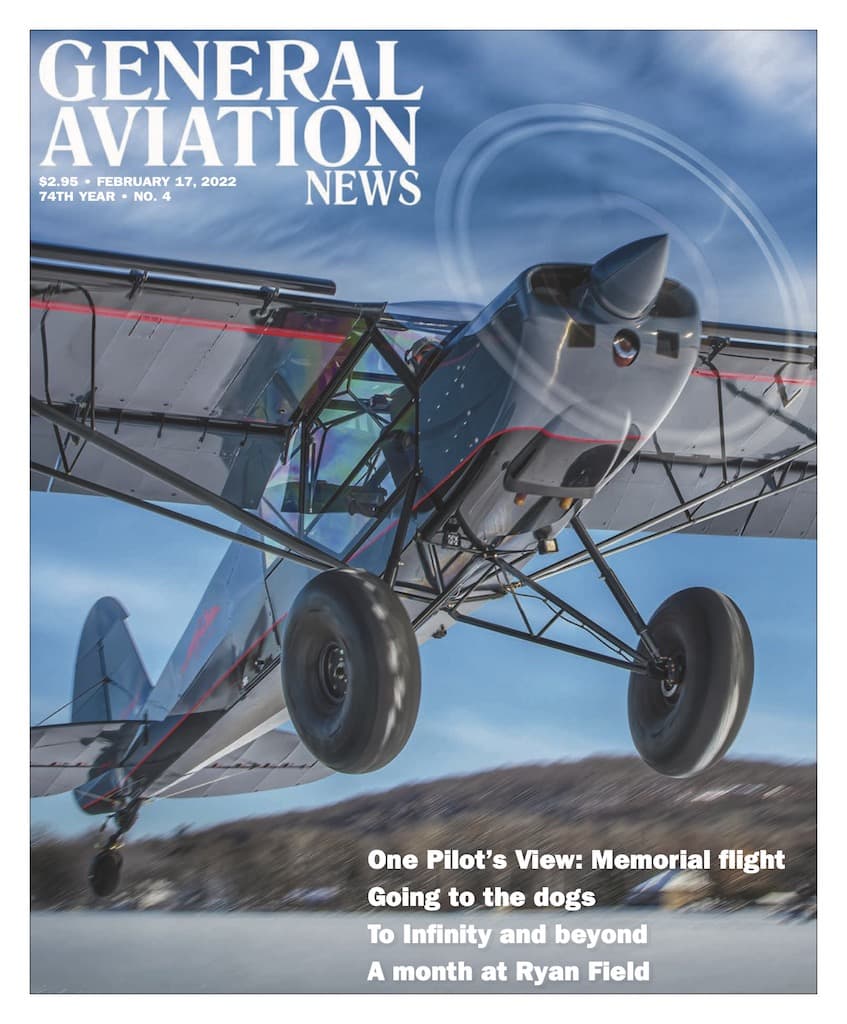 Cover if the February 17, 2022 edition of General Aviation News