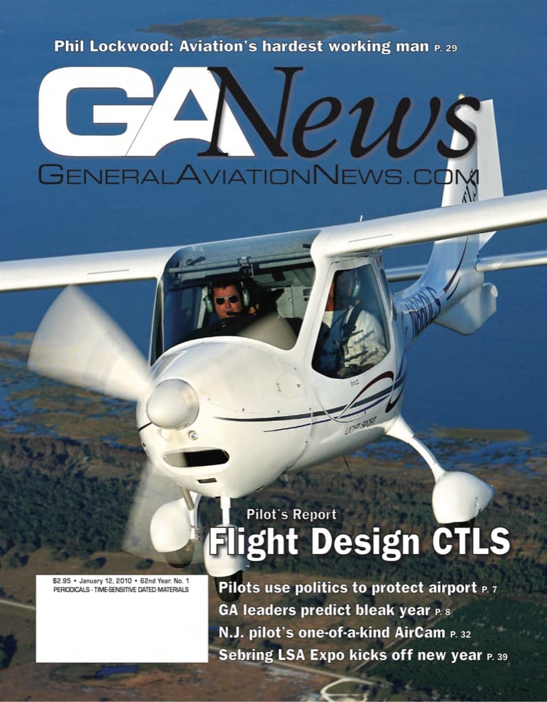 Cover of the January 12, 2010 edition of General Aviation News