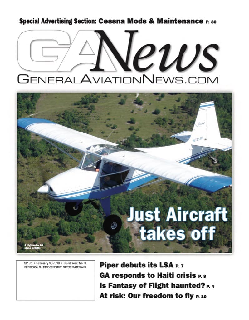 Cover of the February 9, 2010 edition of General Aviation News