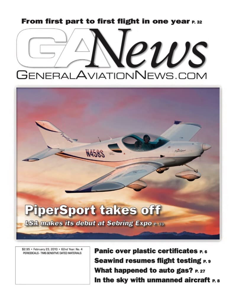 Cover of the February 23, 2010 edition of General Aviation News
