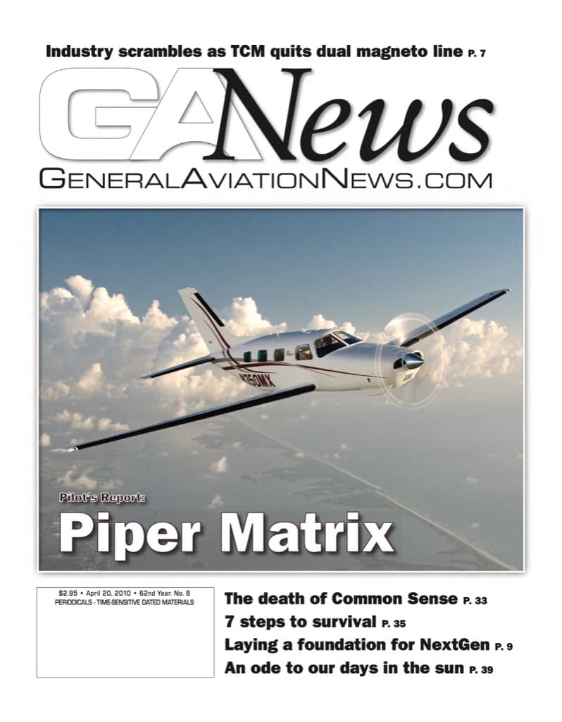 Cover of the April 20, 2010 edition of General Aviation News
