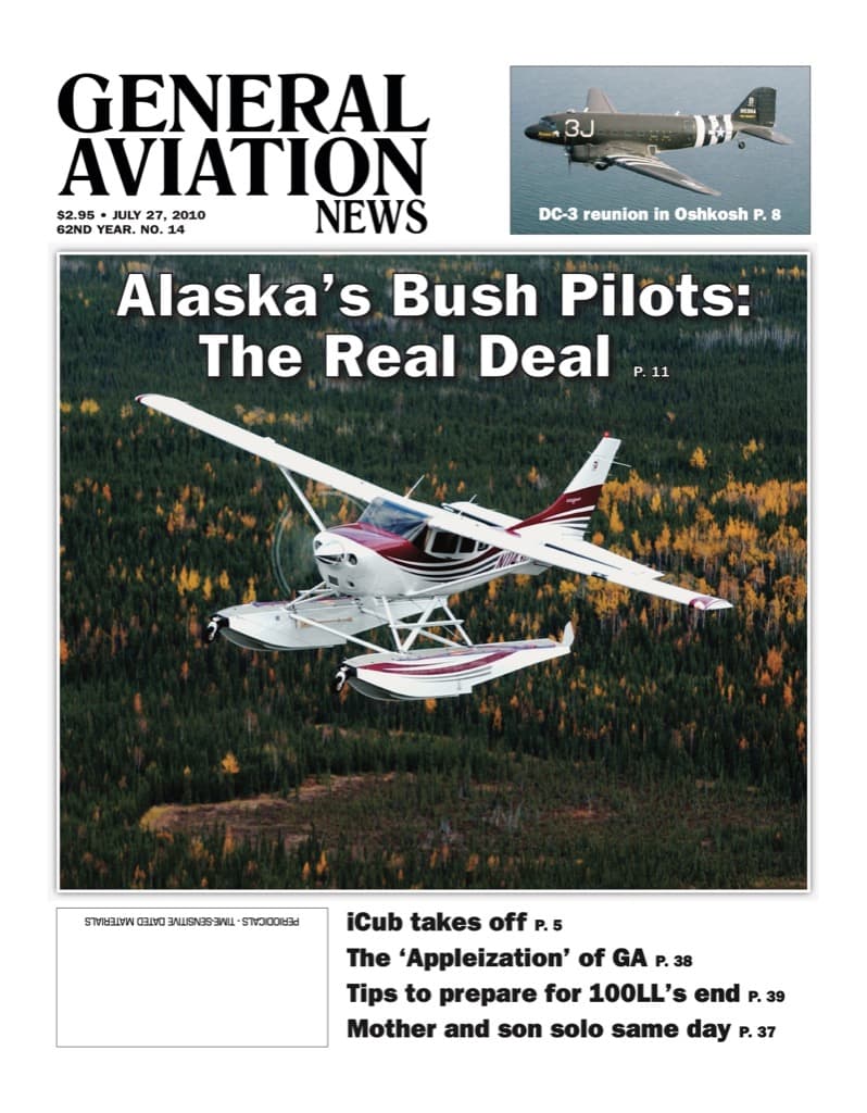 Cover of the July 27, 2010 edition of General Aviation News