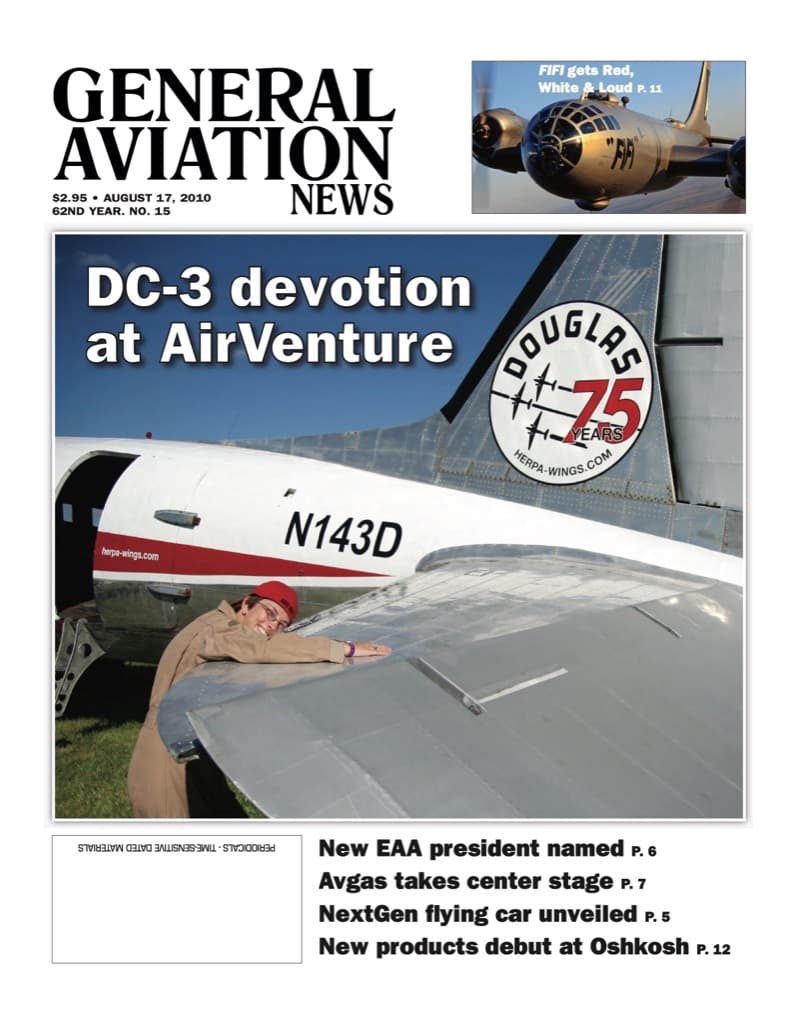 Cover of the August 17, 2010 edition of General Aviation News
