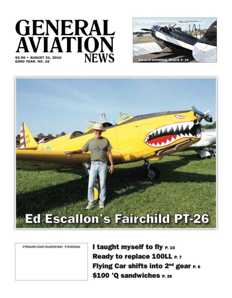 Cover of the August 31, 2010 edition of General Aviation News
