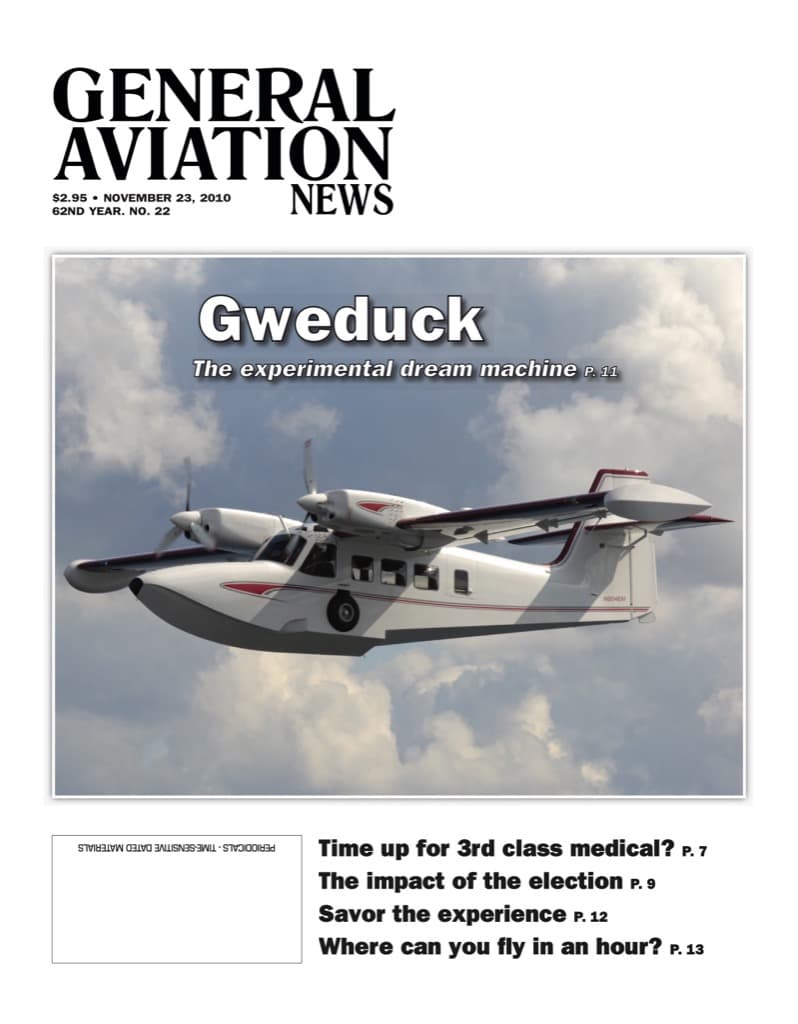 Cover of the November 23, 2010 edition of General Aviation News