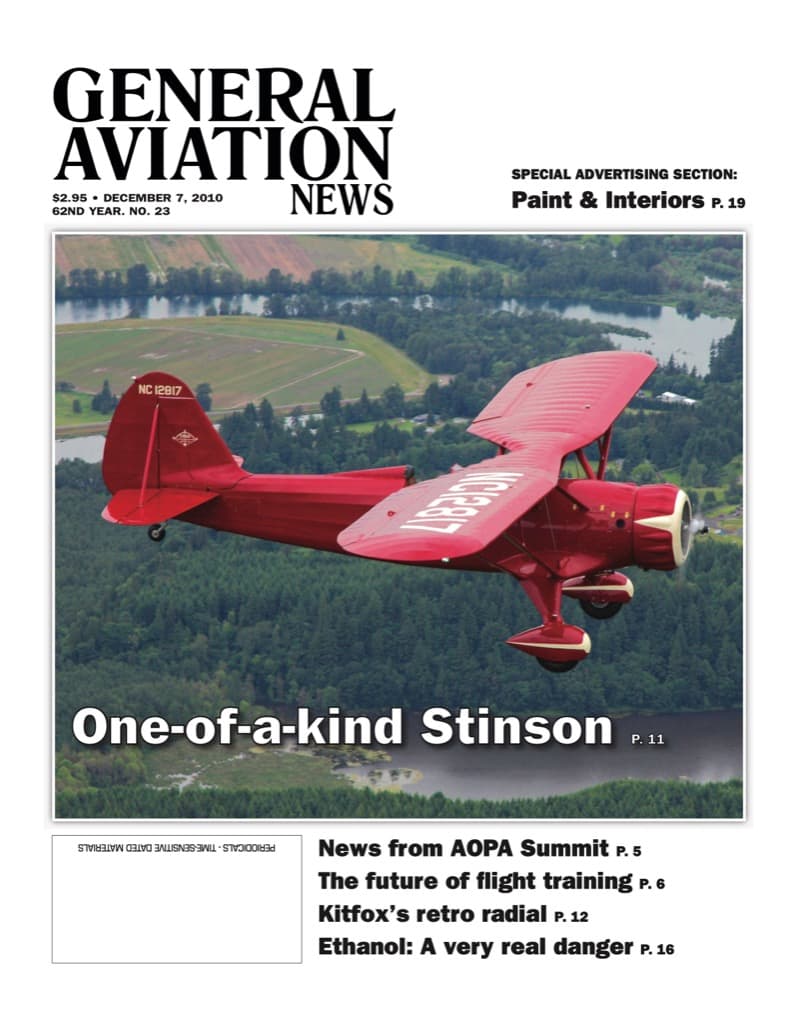 Cover of the December 7, 2010 edition of General Aviation News