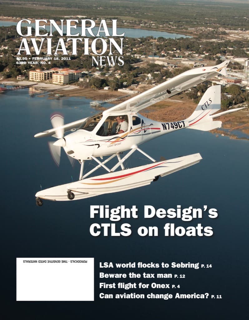 Cover of the February 18, 2011 edition of General Aviation News