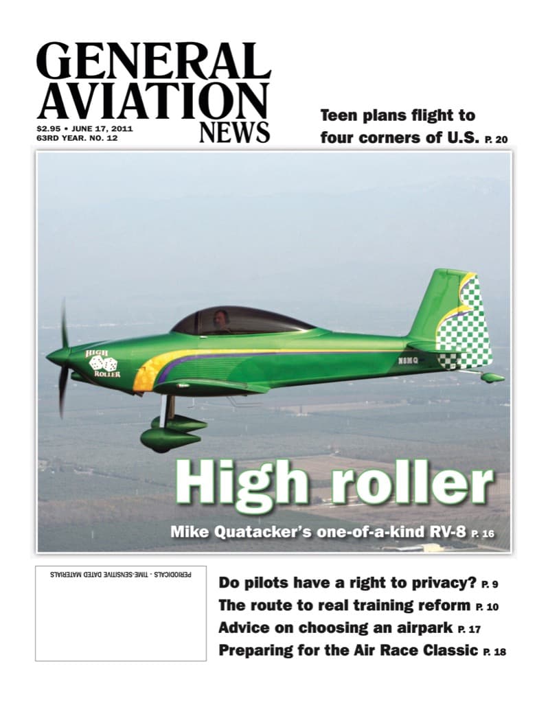 Cover of the June 17, 2011 edition of General Aviation News
