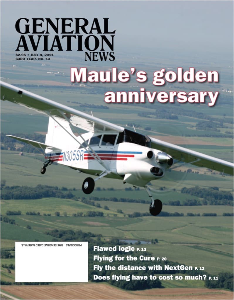 Cover of the July 8, 2011 edition of General Aviation News