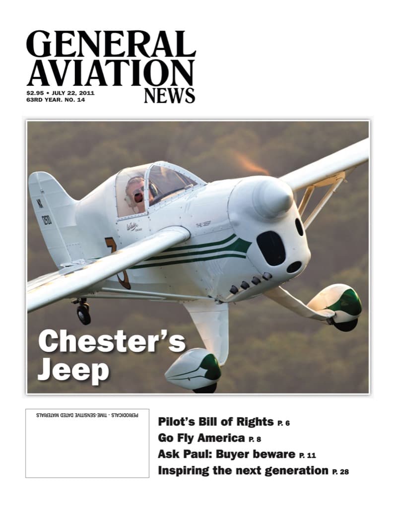 Cover of the July 22, 2011 edition of General Aviation News