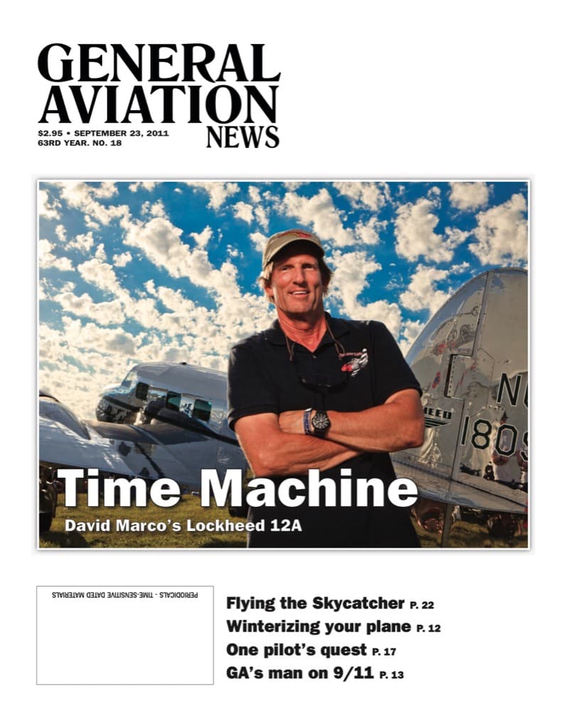 Cover of the September 23, 2011 edition of General Aviation News