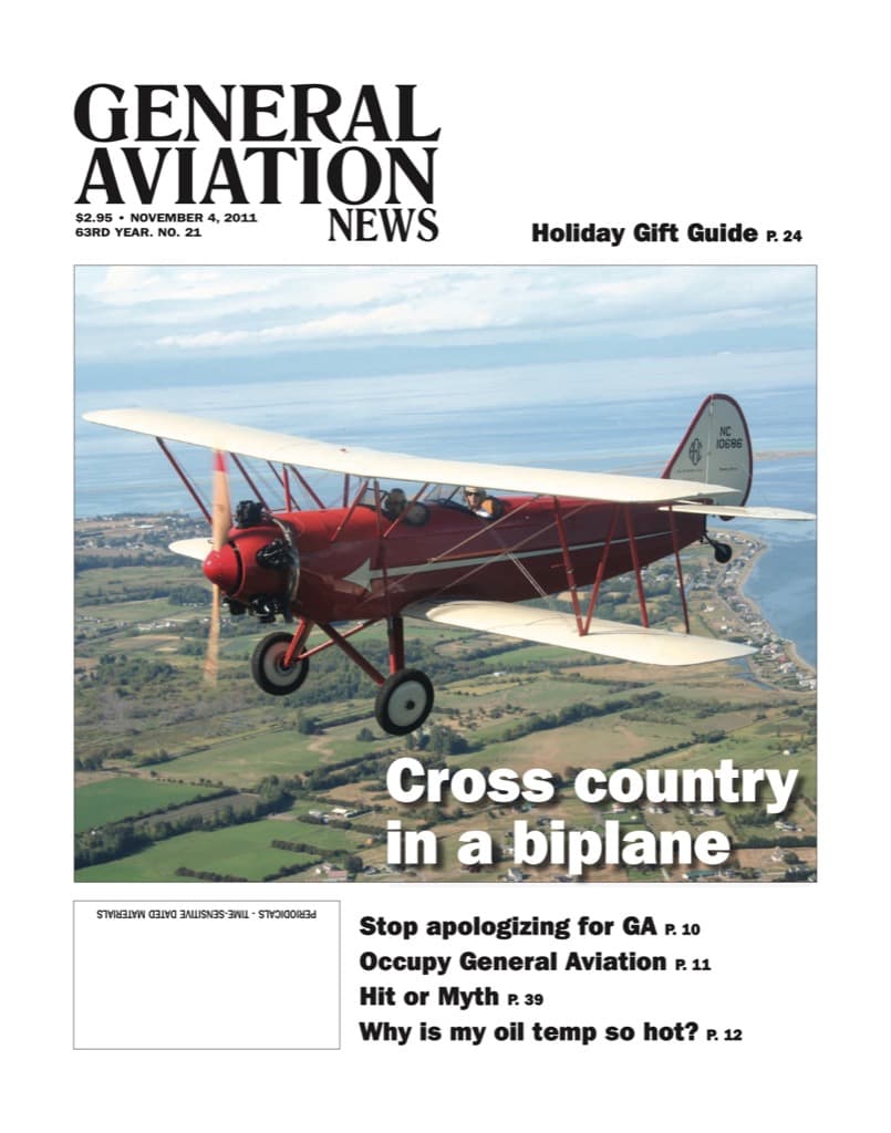 Cover of the November 4, 2011 edition of General Aviation News