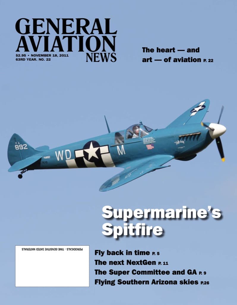 Cover of the November 18, 2011 edition of General Aviation News