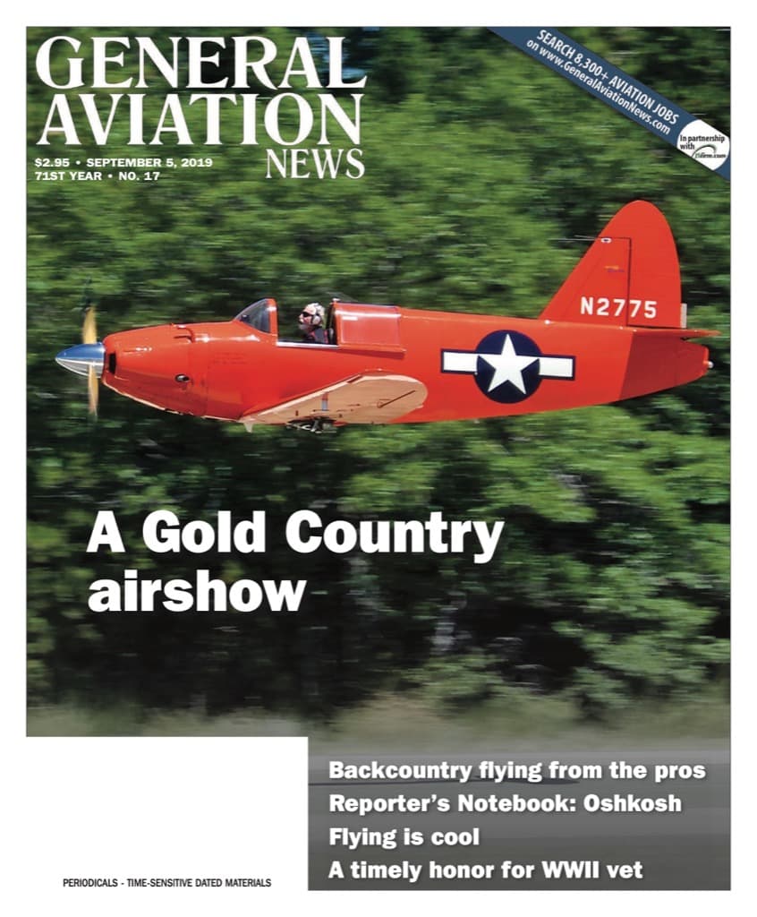 Cover of the September 5, 2019 edition of General Aviation News