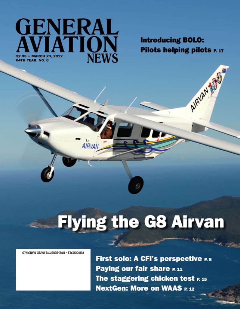 Cover of the March 23, 2012 edition of General Aviation News