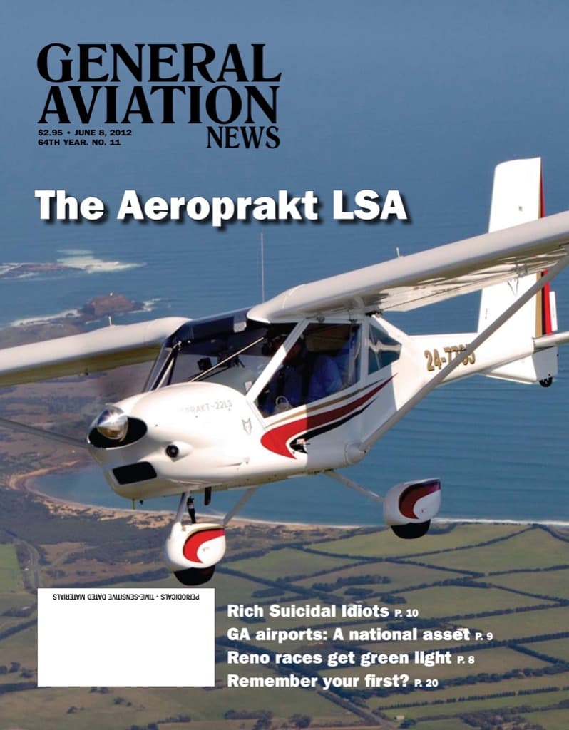 Cover of the June 8, 2012 edition of General Aviation News
