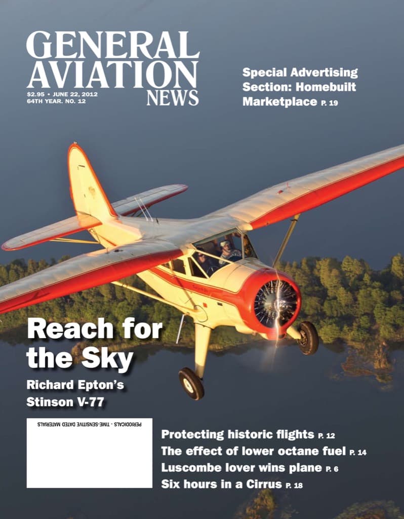 Cover of the June 22, 2012 edition of General Aviation News