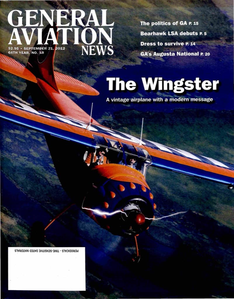 Cover of the September 21, 2012 edition of General Aviation News