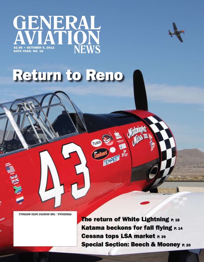Cover of the October 5, 2012 edition of General Aviation News