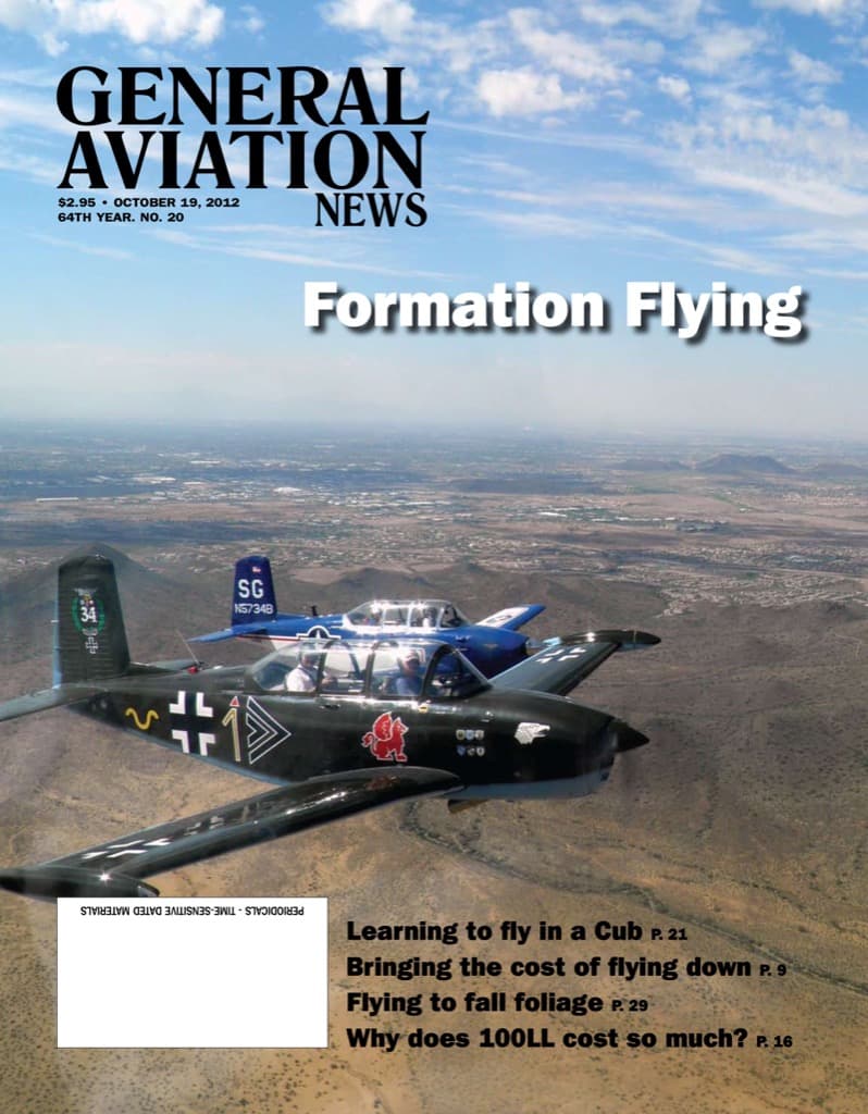 Cover of the October 19, 2012 edition of General Aviation News