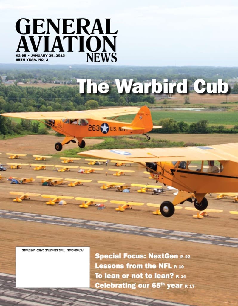 Cover of the January 25, 2013 edition of General Aviation News