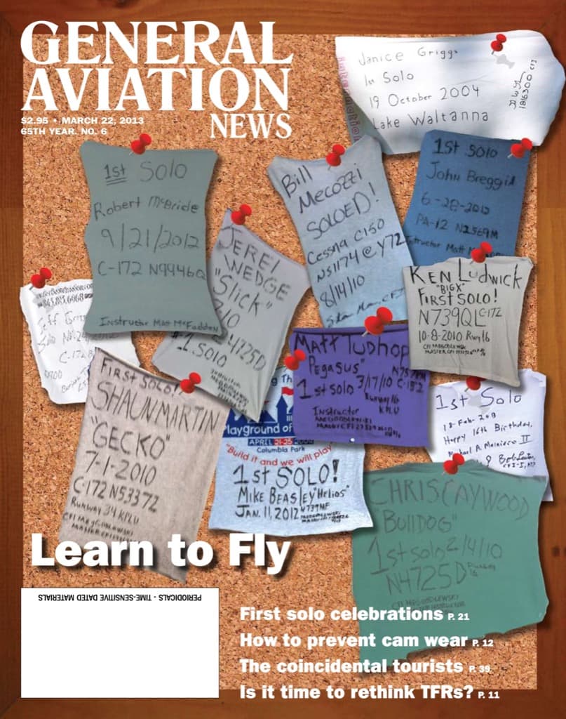 Cover of the March 22, 2013 edition of General Aviation News