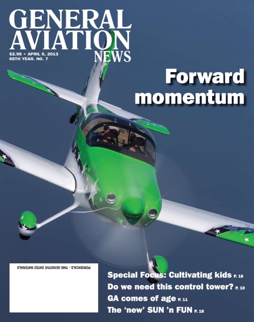 Cover of the April 5, 2013 edition of General Aviation News