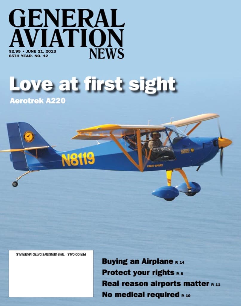Cover of the June 21, 2013 edition of General Aviation News