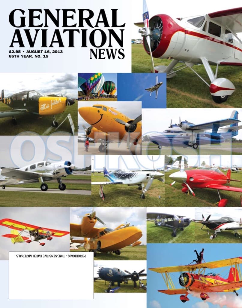 Cover of the August 16, 2013 edition of General Aviation News