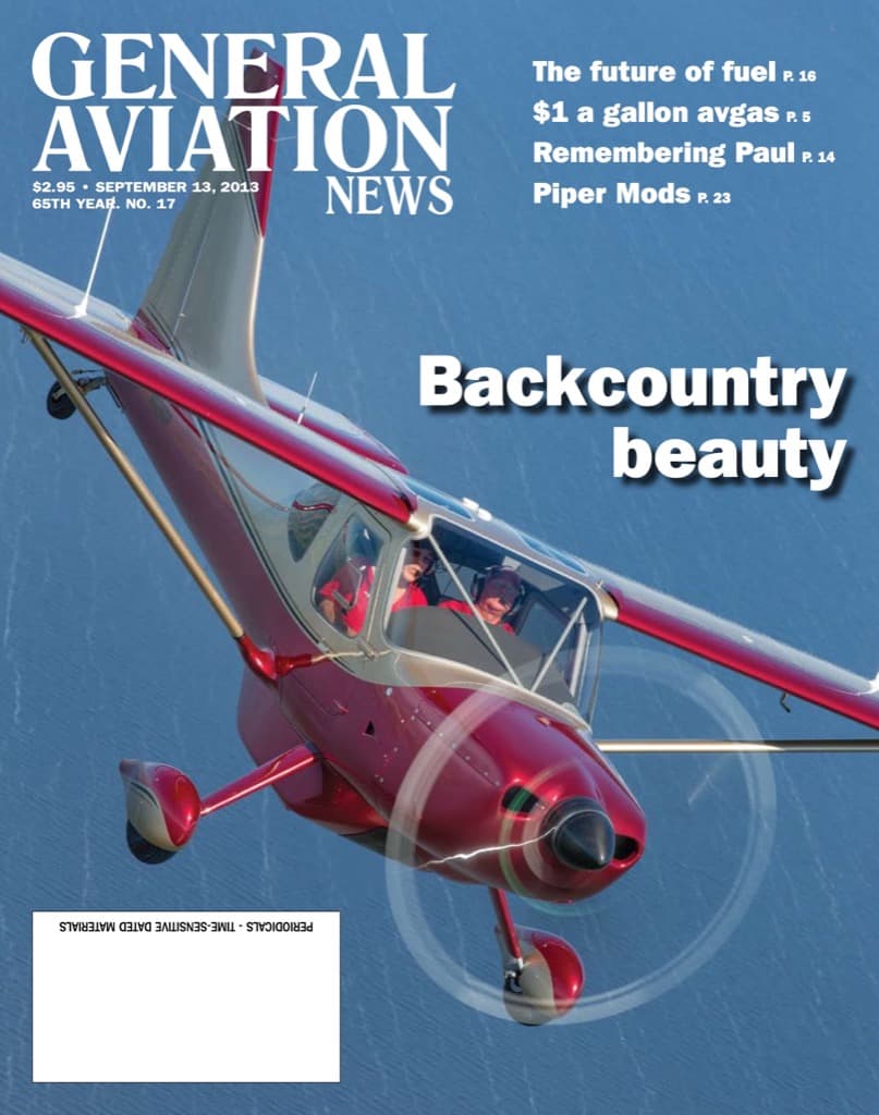 Cover of the September 13, 2013 edition of General Aviation News
