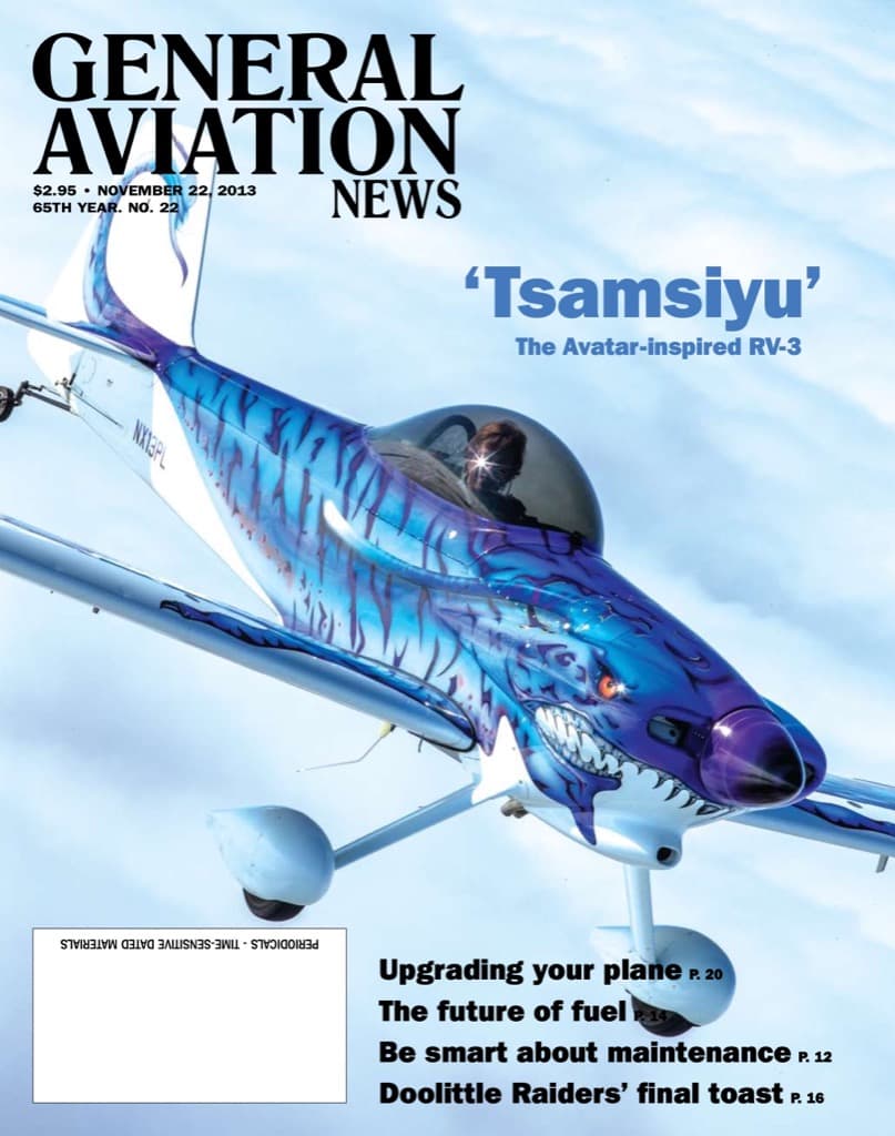 Cover of the November 22, 2013 edition of General Aviation News