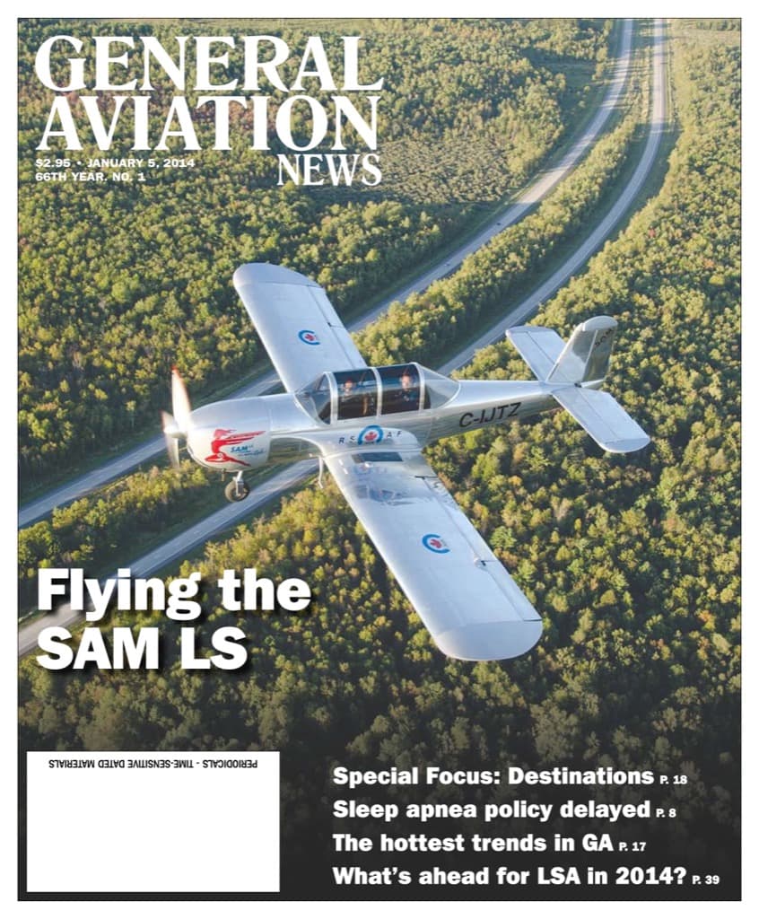 Cover of the January 5, 2014 edition of General Aviation News