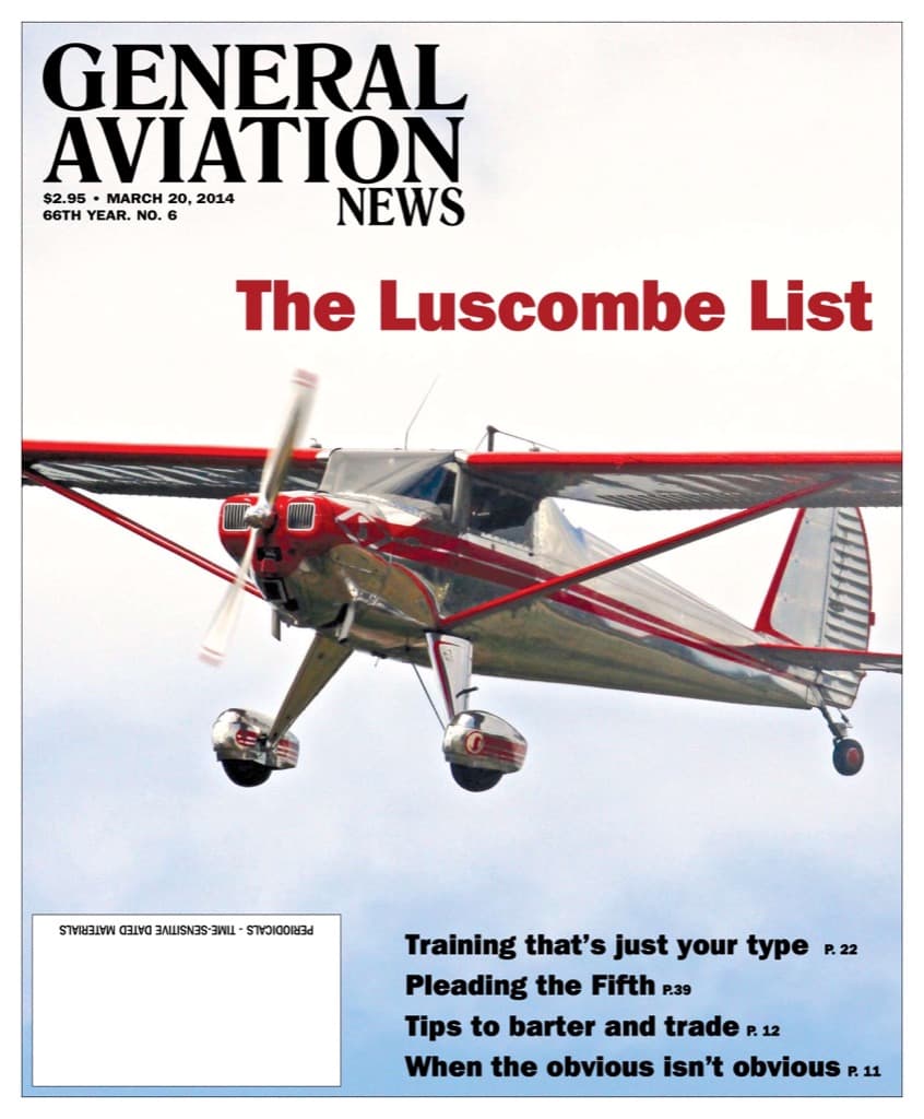 Cover of the March 20, 2014 edition of General Aviation News