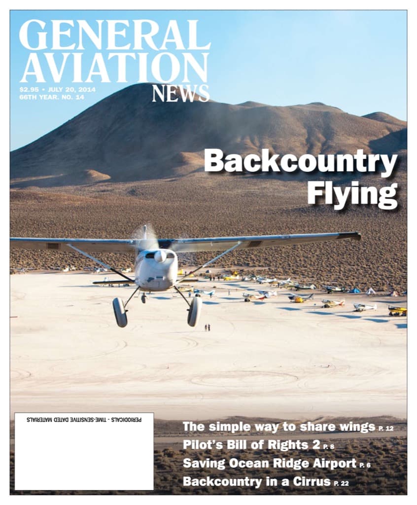 Cover of the July 20, 2014 edition of General Aviation News