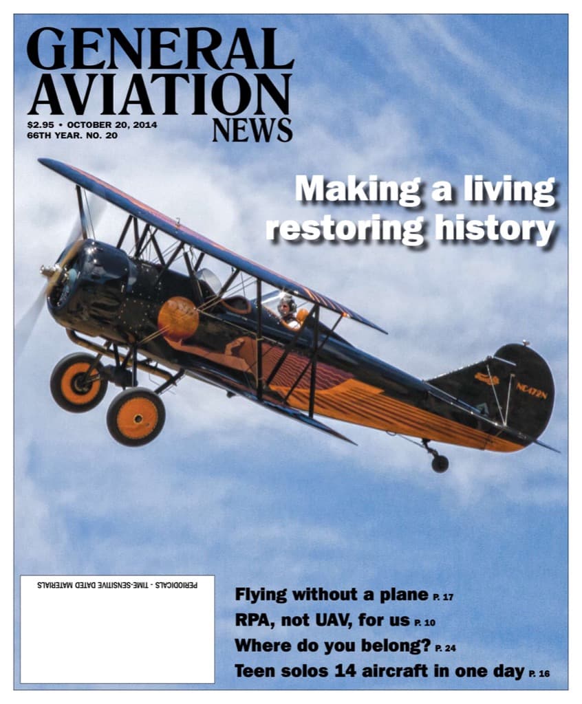 Cover of the October 20, 2014 edition of General Aviation News